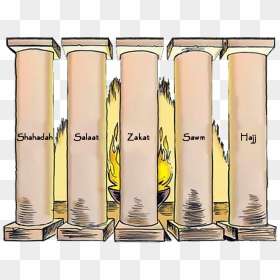 The Five Pillars Of - Cinco Pilares Do Islamismo, HD Png Download - pillar png