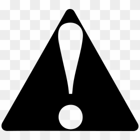 Aware Symbol, Exclamation Mark In A Triangle - Triangle, HD Png Download - black triangle png