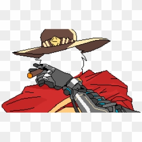 Mccree Hat Drawing, HD Png Download - mccree png