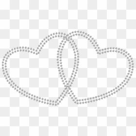 Free Png Two Diamond Hearts Png Images Transparent - Svg Free Rhinestone Templates, Png Download - diamond outline png