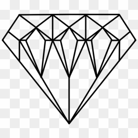 Diamonds Clipart Jewel - Diamond Black And White, HD Png Download - diamond outline png