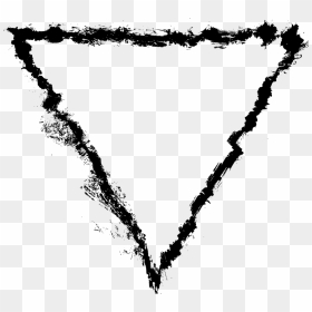 〰🔻〰 Triangle Black Grunge Border Triangleart Triangles - Triangle Png, Transparent Png - black triangle png