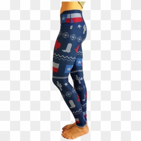 Texas Ugly Sweater Yoga Pants - Hockey Sock, HD Png Download - texas silhouette png