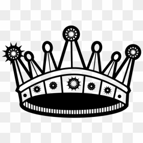 Prince Crown Silhouette - Gambar Mahkota Raja Hitam Putih, HD Png Download - crown silhouette png