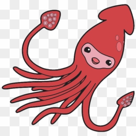 Squid Clip Art Free Clipart Images - Cute Squid Transparent Background, HD Png Download - squid png