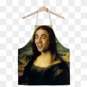 Nicolas Cage As The Mona Lisa ﻿classic Sublimation - Mona Lisa Nicolas Cage, HD Png Download - nicolas cage face png