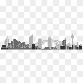Sydney Skyline Silhouette Png, Transparent Png - house silhouette png