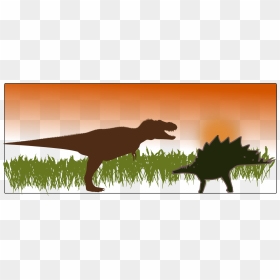 T-rex Vs Stegosaurus Clip Arts - Tyrannosaurus, HD Png Download - trex png