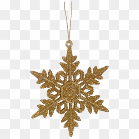 Snowflake With Gold Glitter - Christmas Flakes Clipart, HD Png Download - gold sparkles png