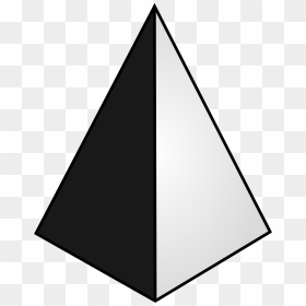 Black And White Pyramid Clipart Picture Transparent - Pyramid Shape Black And White, HD Png Download - black triangle png