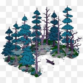 Springfield Cursed Forest The Simpsons Tapped Out, HD Png Download - spooky forest.png