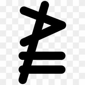 Neither Greater Or Exactly Equal Mathematical Symbol - Cross, HD Png Download - equal sign png