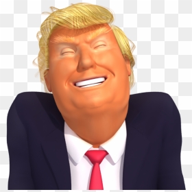 #trumpstickers Laughing Trump 3d Caricature Emoji - Laughing Person Png Transparent, Png Download - laughing png