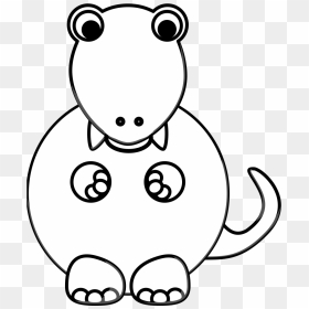 Black Trex Svg Clip Arts - Cute Dinosaur Coloring Pages, HD Png Download - trex png