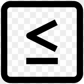 Less Or Equal Icon Clipart , Png Download - Black And White Parking, Transparent Png - equal sign png