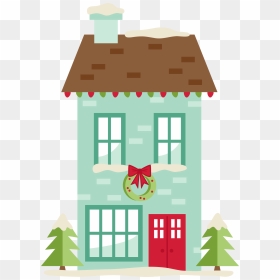Christmas House Clipart, HD Png Download - house silhouette png