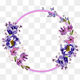 Flowers Stickers Garland Wreaths - Lavender Background Flowers Png, Transparent Png - png flower