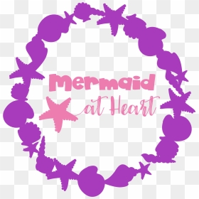 Merma#wreath-heart Cutting Files Svg, Dxf, Pdf, Eps - Preschool, HD Png Download - mermaid silhouette png
