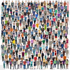 Huge Crowd Of People , Png Download - Crowd People Clipart, Transparent Png - crowd of people png