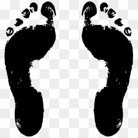 Footprints Clipart Black And White, HD Png Download - feet png