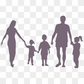 Silhouette Family Child - Family Silhouette Vector Png, Transparent Png - family silhouette png