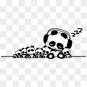 Transparent Snoopy Sleeping Png - Sleeping Pandas Clipart, Png Download - sleeping png