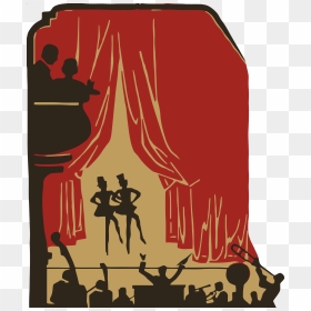 Free Clipart Of A Crowd Of Silhouetted People And A - Theater Play Picture Clipart, HD Png Download - crowd of people png