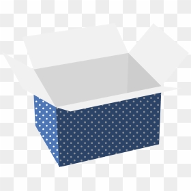Blue Polka Dot Cardboard Box Clip Arts - Nice Box Clipart, HD Png Download - polka dot png
