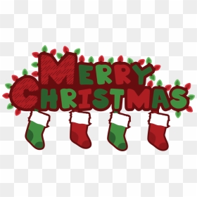 Christmas Merry Christmas Text Sock Clipart Png - Christmas Clipart Merry Christmas, Transparent Png - merry christmas text png