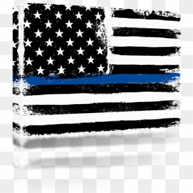 Police Flag Blue Line Grunge - Flag Us Grunge Vector, HD Png Download - grunge american flag png