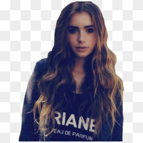 Lily Collins Long Hair , Png Download - Lily Collins Long Hair, Transparent Png - long hair png