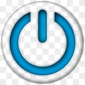 Blue Power Sign Button Clip Arts - Blue Power Button Png, Transparent Png - power png