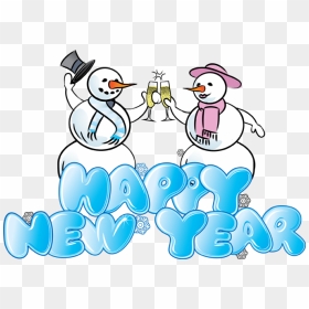 Snowman Happy New Year Clip Art, HD Png Download - happy new year 2017 png