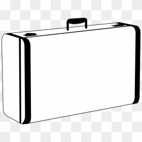 White Suitcase Clip Arts - Suitcase Black And White, HD Png Download - suitcase png