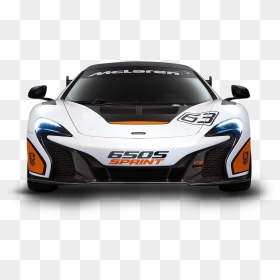 White Mclaren 650s Sprint Car Front Png Image - Mclaren Front Png, Transparent Png - car front png