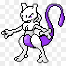 Pixel Art Pokemon Mewtwo, HD Png Download - mewtwo png