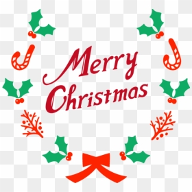 Transparent Christmas Leaf Text Font For Christmas - Transparent Background Merry Christmas Clipart, HD Png Download - merry christmas text png