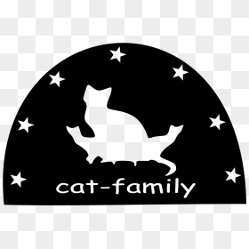 Cat Family Silhouette Clip Arts - Puerto Rican Face Mask, HD Png Download - family silhouette png