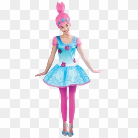 Child Girls Trolls Poppy Age Costume Png Poppy Troll - Trolls Princess Poppy Costume, Transparent Png - trolls poppy png