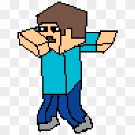 I Tried To Draw Minecraft Steve Dabbing - Minecraft Steve Pfp Transparent, HD Png Download - mewtwo png