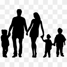 My Black Family, My White Privilege - Silhouette Of Family Of 5, HD Png Download - family silhouette png