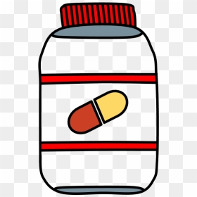 Pill, Vitamin, Medicine, Bottle - Pill Bottle Clipart, HD Png Download - pill bottle png