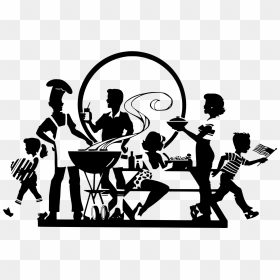 Barbeque Party Png, Transparent Png - family silhouette png