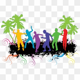 Party People Silhouette At - Transparent Background Zumba Clipart, HD Png Download - crowd of people png