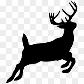 Reindeer Silhouette White-tailed Deer Hunting - Hunting Deer Silhouette, HD Png Download - deer head silhouette png