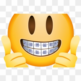 Dank Laughing Emoji Png ↺ - Emoji Smiles With Braces, Transparent Png - smile emoji png
