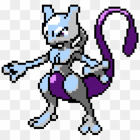 Minecraft Pixel Art Pokemon Mewtwo , Png Download - Pokemon Mewtwo Pixel Art, Transparent Png - mewtwo png