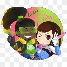 Lucio And D - Overwatch Dva X Lucio, HD Png Download - lucio png