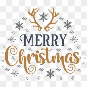 #christmas Text #merrychristmas #snowflakes #antlers - Calligraphy, HD Png Download - merry christmas text png