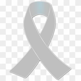 Silver Awareness Ribbon - Silver Awareness Ribbon Transparent Background, HD Png Download - silver ribbon png